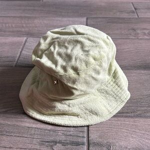 PETA + Jain green terry cloth bucket hat
